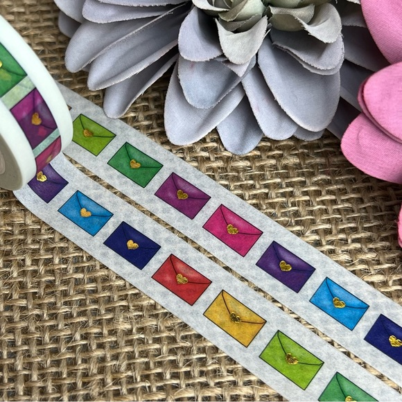 Office Happy Mail Special Occasion Envelopes Gold Foil Seal Washi